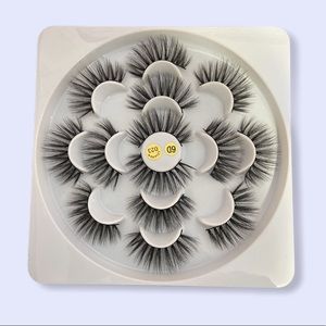 (7) Pairs of False Long Black Solid Lashes